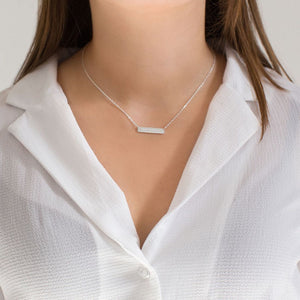 Engraved Bar Pendant: